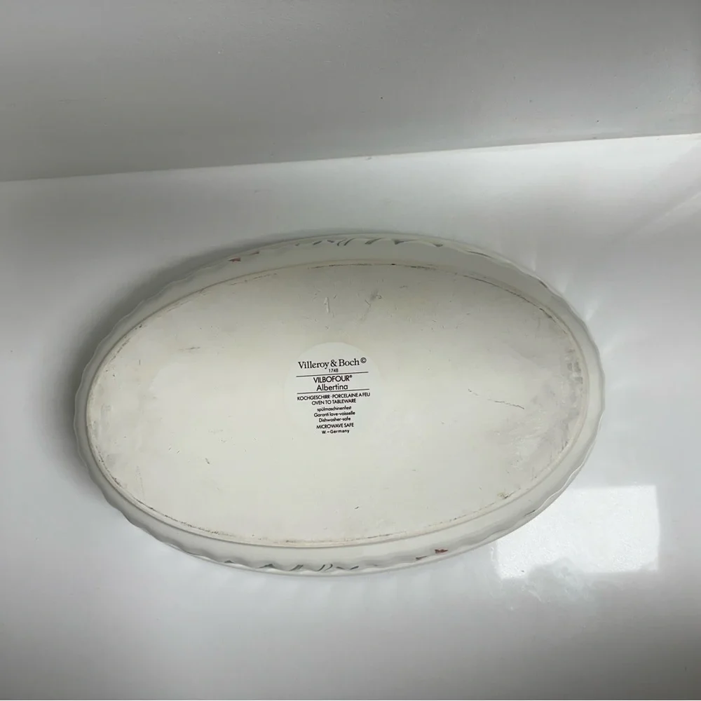 Villeroy & Boch's Vilbofour Albertina Pattern Oven To Tableware Oval Baking Dish